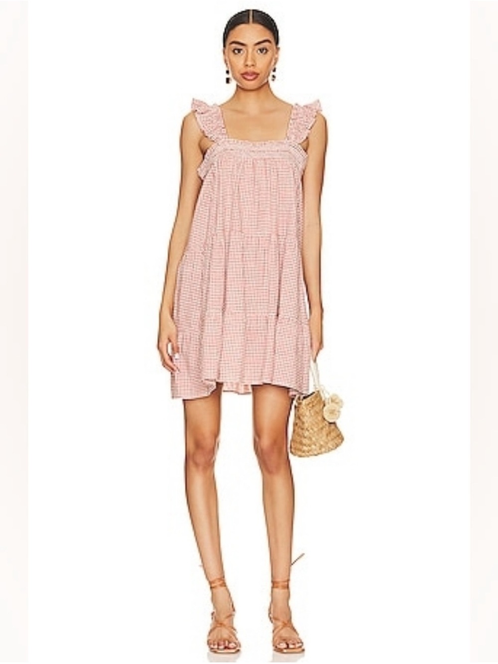 CLEOBELLA RAYAN SHORT DRESS
Color: Pink Gingham